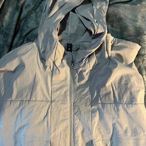 Mens Grey Lulu Lemon Rain Coat XL